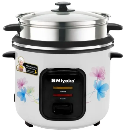 Miyako ASL-3P-280-YLD Triple Pot Heavy Duty Multifunctional Rice Cooker-2.8 Liter