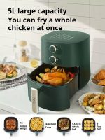 TQIU 5L air fryer price in Bangladesh visible window no flip
