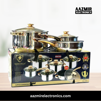 Kaisa Villa KV-1001 12PCS Stainless Steel Cookware Set
