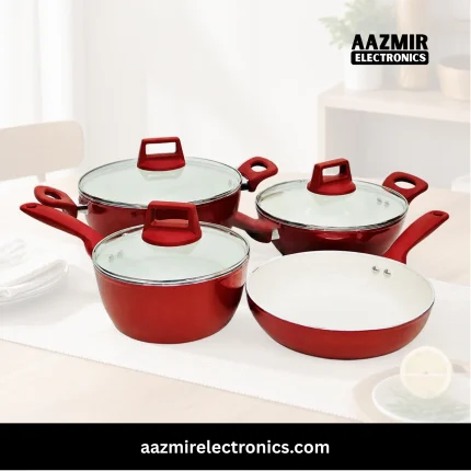 Kiam 7 Piece Ceramic Coating Granite Non Stick Cookware Set