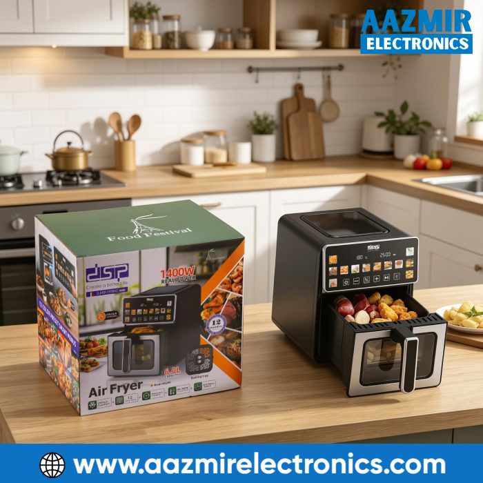 DSP KB2205 Digital Air Fryer 6L 1400W – Smart Touch Control with Viewing Window | Best Air Fryer in Bangladesh - Image 4
