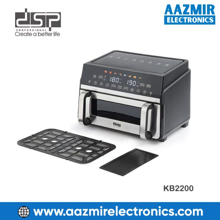 DSP KB2200 Dual Basket Air Fryer 11L (5.5L + 5.5L) | 2200W Smart Digital Air Fryer | Healthy Oil-Free Cooking - Image 2